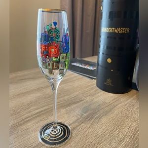 Hundertwasser champagne glass (#3774)